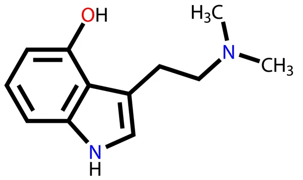 Psilocin, a hallucinogen found in mashrooms — Stock Vector