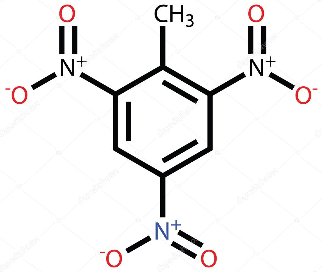 Explosive Trinitrotoluene Tnt Structural Formula Stock Vector Image By C Leonid Andronov 13231055