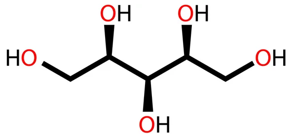 Xylitol structural formula — Stock Vector