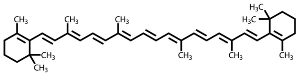 Β-胡萝卜素分子式 — 图库矢量图片
