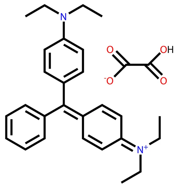 Brillante fórmula estructural de tinte verde — Archivo Imágenes Vectoriales