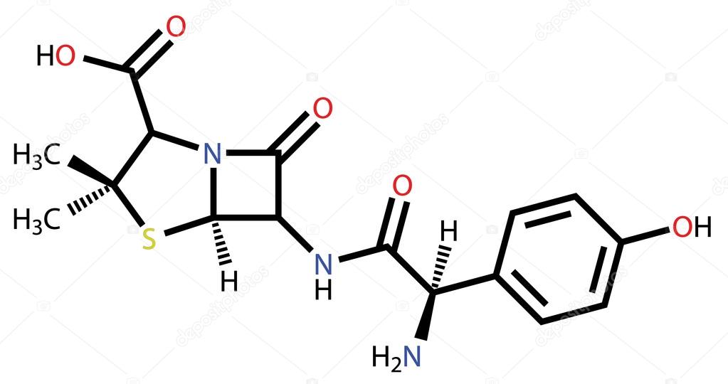 Amoxicillin structural formula