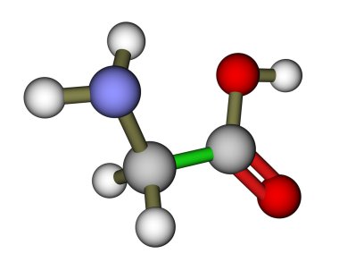 amino asit glisin moleküler yapısı