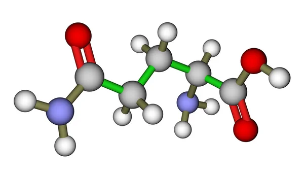 Aminozuur glutamine moleculaire structuur — Stockfoto