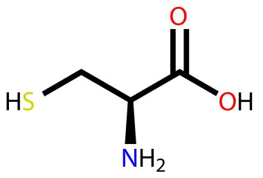 Amino acid cysteine structural formula clipart