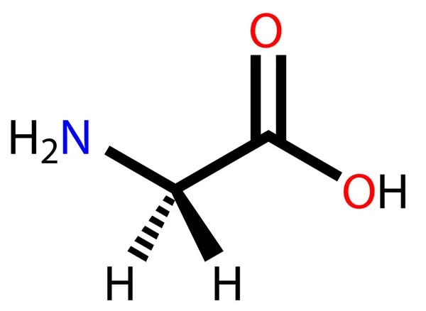 Fórmula estructural de la glicina de aminoácidos — Vector de stock