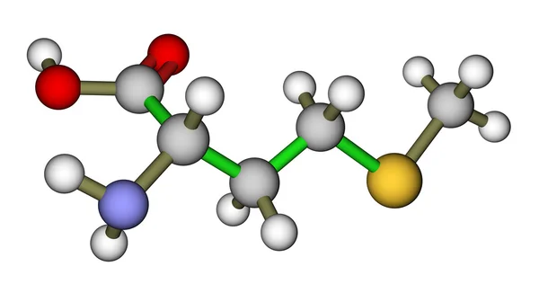 Aminoácido essencial metionina estrutura molecular — Fotografia de Stock