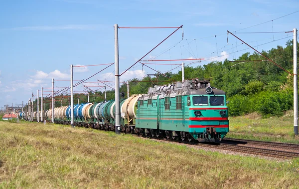 Treno merci con petrolio — Foto Stock