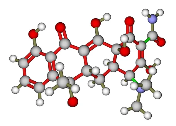 Antibiyotik tetrasiklin moleküler yapısı — Stok fotoğraf