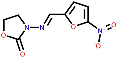 antibakteriyel furazolidone yapısal formülü