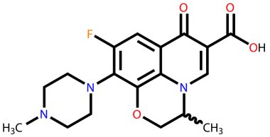antibiyotik ofloxacin yapısal formülü