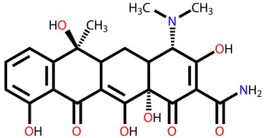 antibiyotik tetrasiklin yapısal formülü