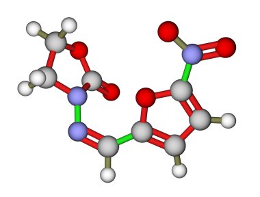 antibakteriyel furazolidone moleküler yapısı