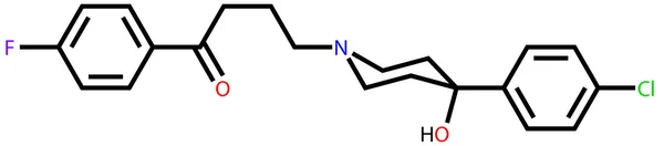 Fórmula estrutural de haloperidol antipsicótico — Vetor de Stock