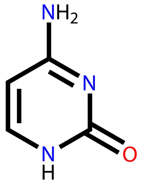 Structuurformule van nucleobase cytosine — Stockvector