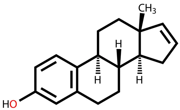 Estratetraenol, egy erős nő termelt feromon — Stock Vector