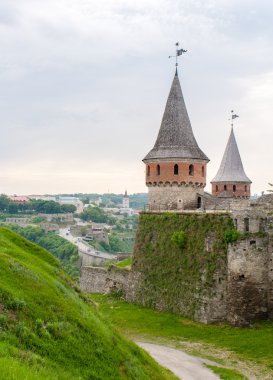 Görünüm Kalesi ve tarihi kent merkezine, kamianets-podilskyi, Ukrayna