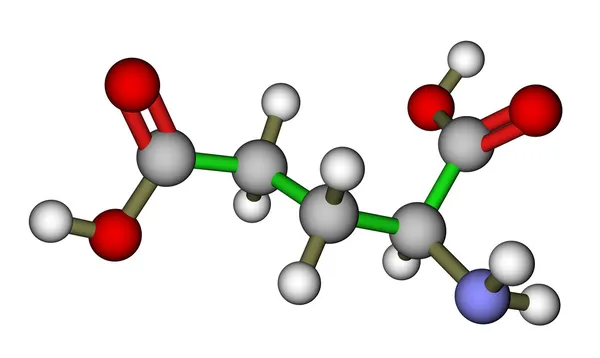 Estructura molecular del ácido glutámico aminoácido —  Fotos de Stock