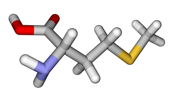 Esszenciális aminosav metionin 3d molekuláris modell — Stock Fotó