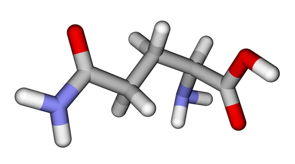 Modello molecolare di bastoncini di glutammina aminoacidi — Foto Stock