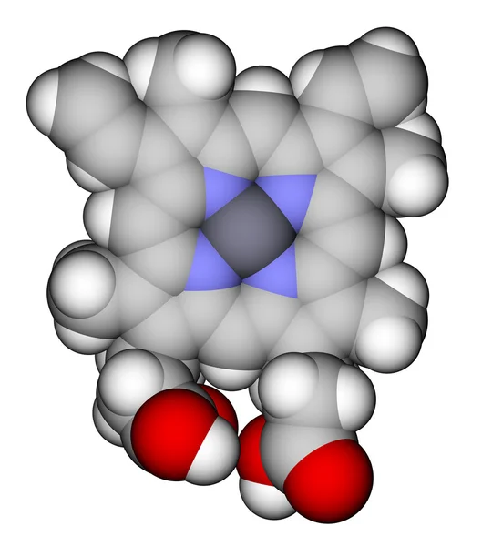 Heme B, the important component of hemoglobin and myoglobin — Stock Photo, Image