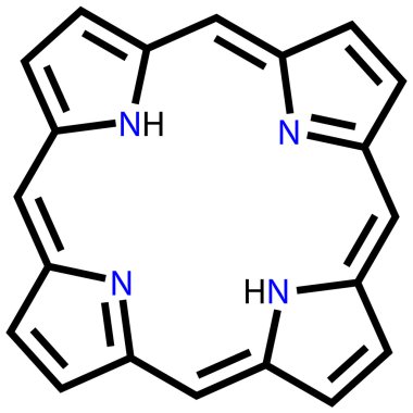 Porphin structural formula clipart