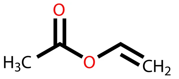 Vinylacetat-Strukturformel — Stockvektor