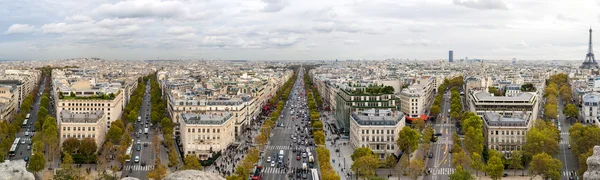 París visto desde el Arco del Triunfo — Foto de Stock