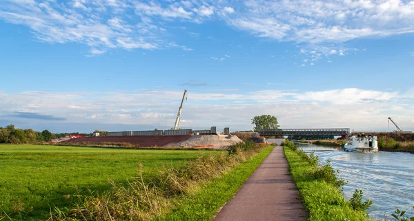 Bygging av LGV Est europeenne nær Strasbourg, Frankrike – stockfoto