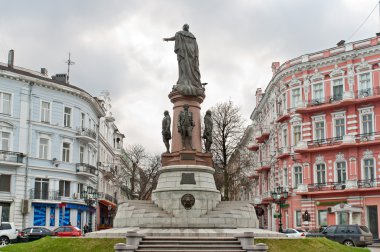İmparatoriçe catherine Anıtı. Odessa, Ukrayna