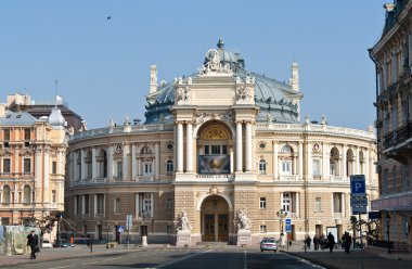 odessa opera ve bale Tiyatrosu görünümü. Ukrayna