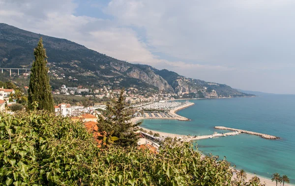 Vista de Garavan - Menton - Riviera Francesa — Fotografia de Stock