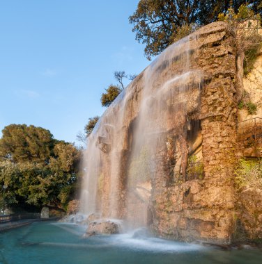 Waterfall in Parc de la Colline du Château - Nice, France