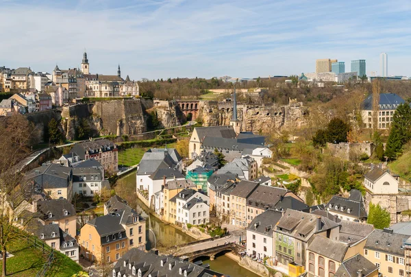 Weergave van Luxemburg historisch centrum — Stockfoto