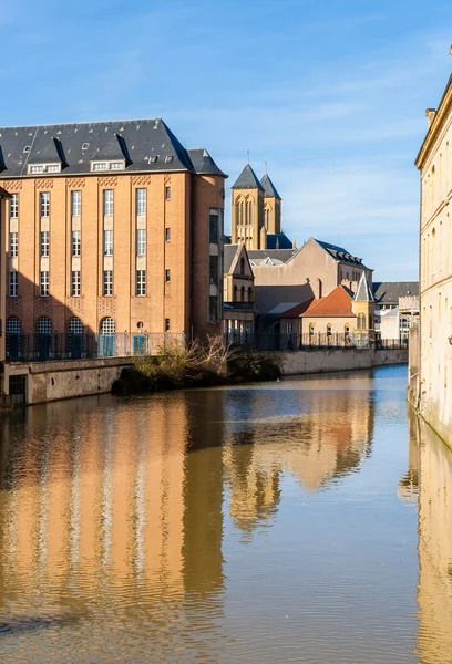 View of Metz over Moselle river - Lorraine, France — Stock Photo, Image