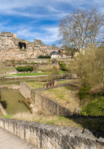 Ruined fortifications of Luxembourg city — Stock Photo, Image