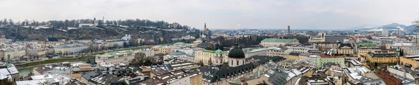 Panoramic view of Salzburg from Kapuzinerkloster - Austria — Stock Photo, Image