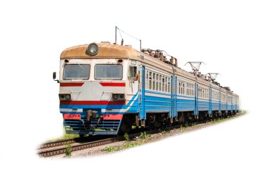 beyaz zemin üzerinde elektrik tramvay