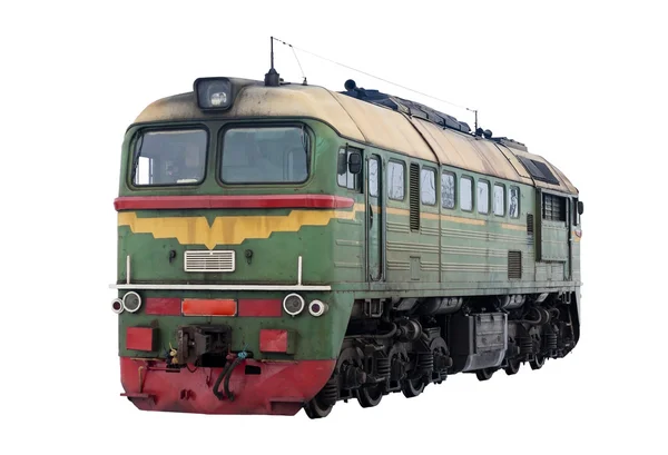 Locomotive diesel russe M62 isolée sur fond blanc — Photo