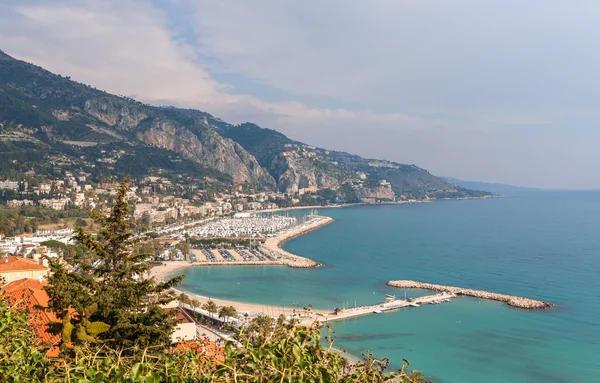 Vista de Garavan - Menton - Riviera Francesa — Fotografia de Stock