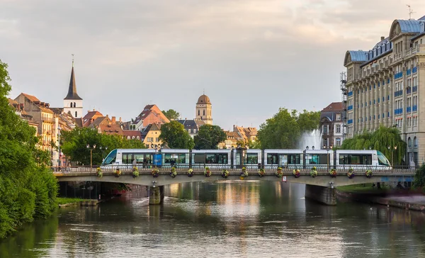Tram at Gallia station in Strasbourg - Alsace, France — Stock Photo, Image