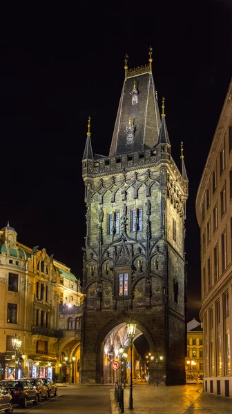 Pudra Kulesi, Prag 'da Gotik bir kule, Çek Cumhuriyeti — Stok fotoğraf