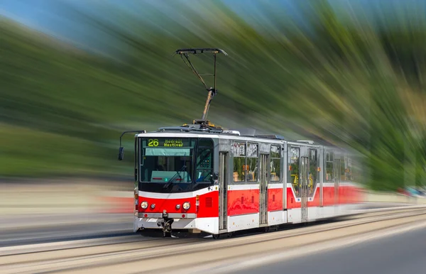 Tram in the city of Prague — Stock Photo, Image