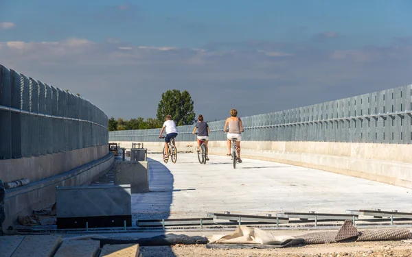 High-speed railway LGV Est near Strasbourg, currently used as bi — Stock Photo, Image