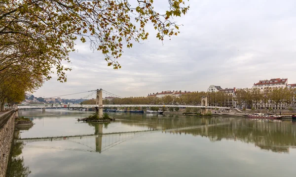 Γέφυρας du κολέγιο, μια γέφυρα για πεζούς στο lyon - Γαλλία — Φωτογραφία Αρχείου