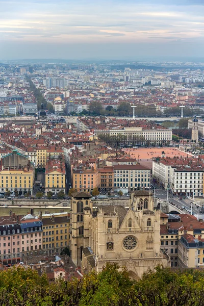 View of Lyon from Fourviere hill - France — Stock Photo, Image