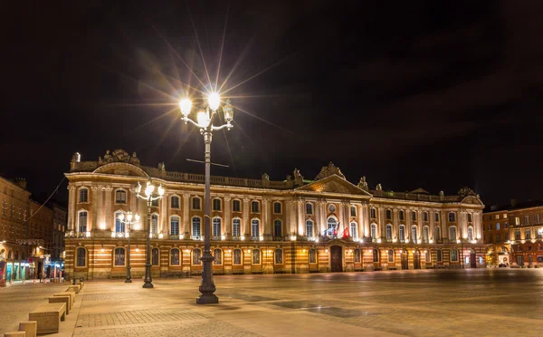 Capitole de toulouse τή νύχτα - Γαλλία, midi-Πυρηναία — Zdjęcie stockowe