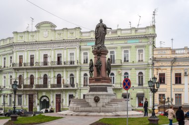 İmparatoriçe catherine Anıtı. Odessa, Ukrayna