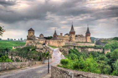 Kamianets-podilskyi Kalesi. HDR görüntü. Ukrayna