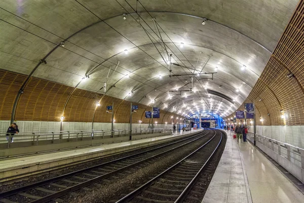 Interior da estação ferroviária de Mônaco — Fotografia de Stock